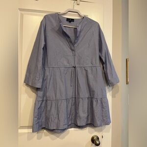 Pomander place blue dress large mini women’s chambray